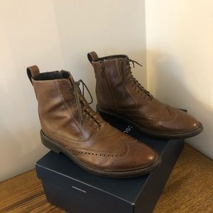 Cole Haan Nike Air Military Dress Boots Brown 9.5